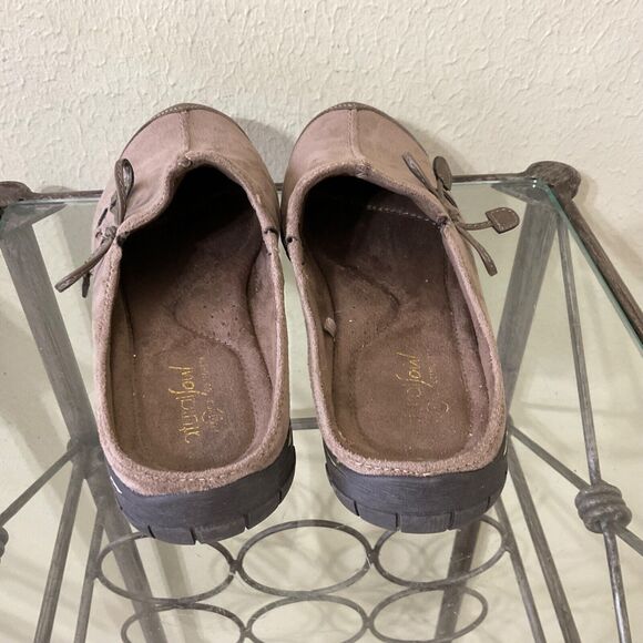 Natural Soul by Naturalizer Comfort Mules Size 7.5 M Women’s Brown Suede Slip On - Picture 4 of 11